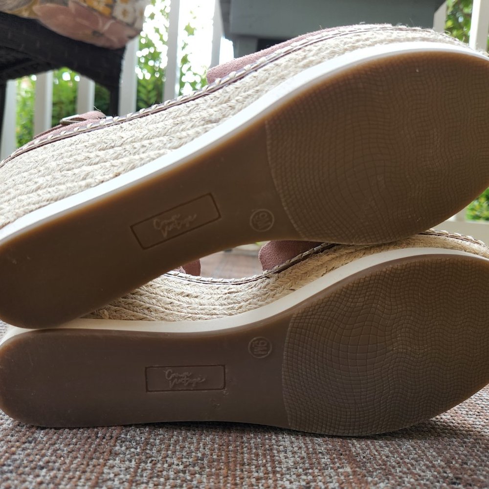 Crown Vintage Daffodil Suede Wedge Sandals - Picture 7 of 7